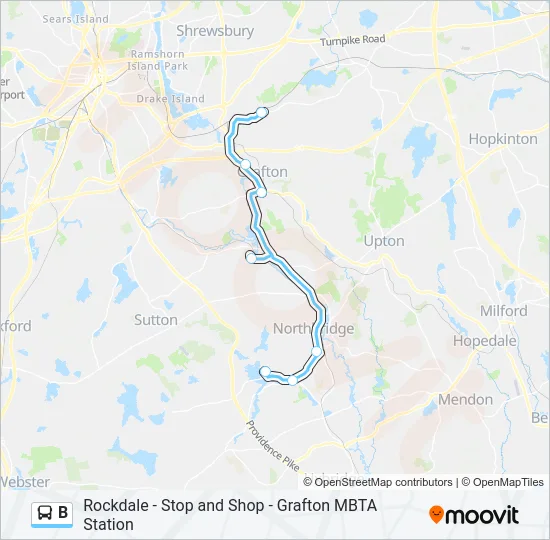 B Bus Line Map