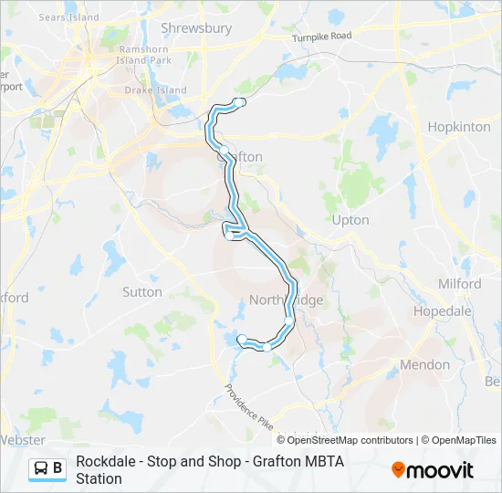 B Bus Line Map