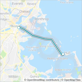 HINGHAM/HULL FERRY Ferry Line Map