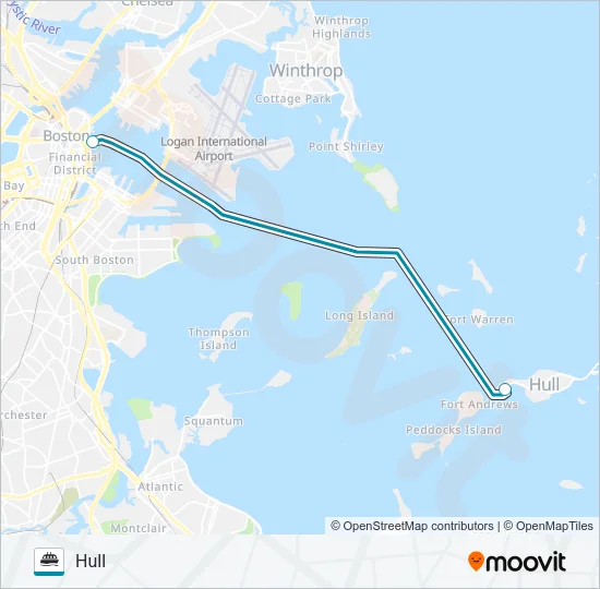 HINGHAM/HULL FERRY Ferry Line Map