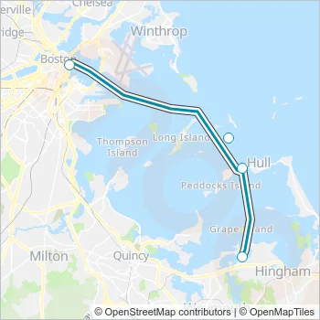 HINGHAM/HULL FERRY Ferry Line Map