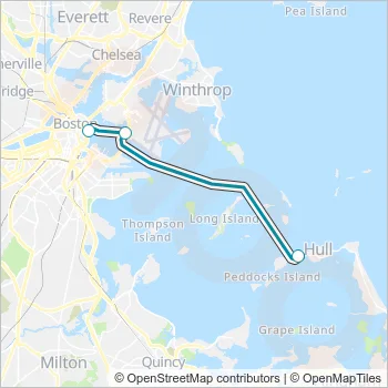 HINGHAM/HULL FERRY Ferry Line Map