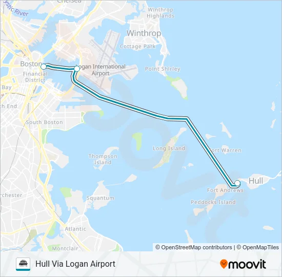 HINGHAM/HULL FERRY Ferry Line Map