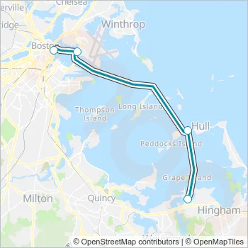 HINGHAM/HULL FERRY Ferry Line Map