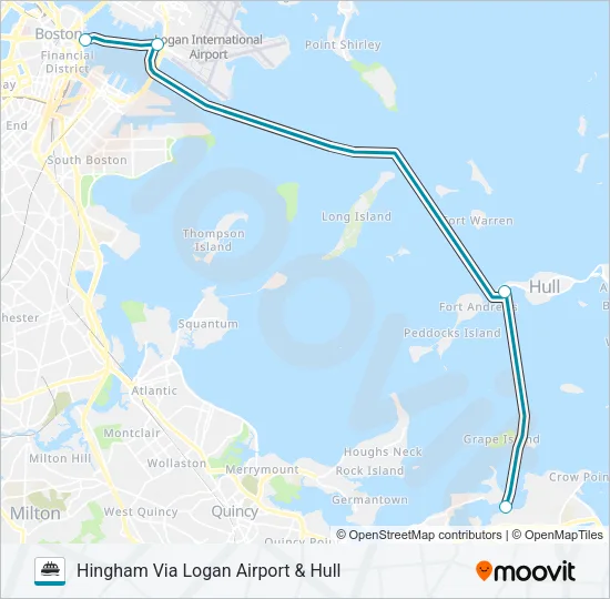 HINGHAM/HULL FERRY Ferry Line Map