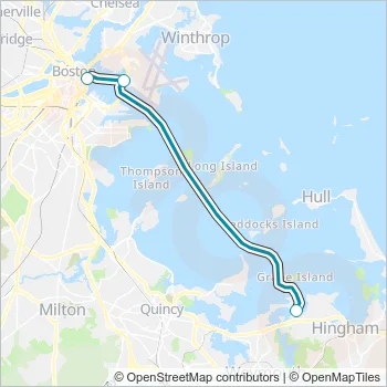 HINGHAM/HULL FERRY Ferry Line Map