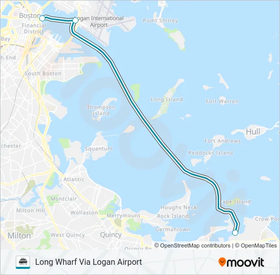 HINGHAM/HULL FERRY Ferry Line Map