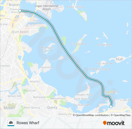 HINGHAM/HULL FERRY Ferry Line Map