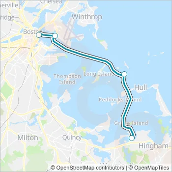 HINGHAM/HULL FERRY Ferry Line Map