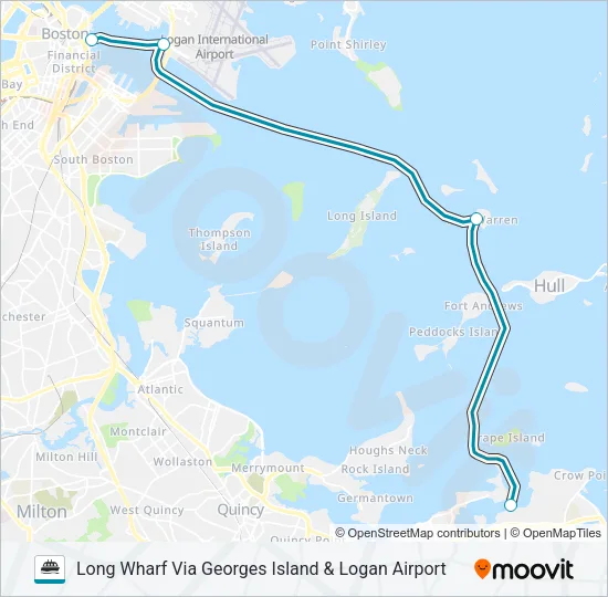 HINGHAM/HULL FERRY Ferry Line Map
