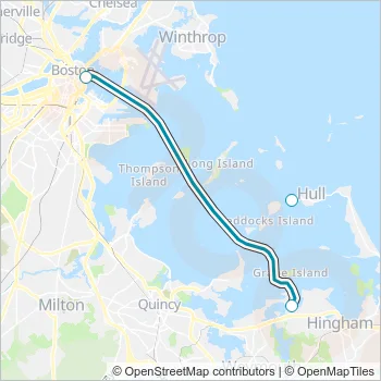 HINGHAM/HULL FERRY Ferry Line Map
