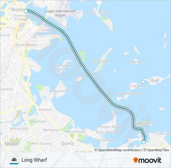 HINGHAM/HULL FERRY Ferry Line Map