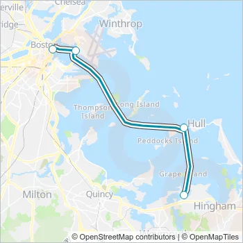HINGHAM/HULL FERRY Ferry Line Map
