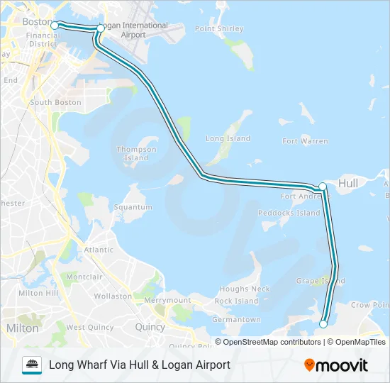HINGHAM/HULL FERRY Ferry Line Map