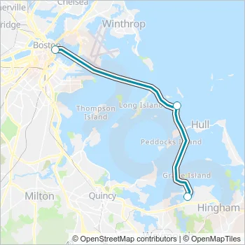 HINGHAM/HULL FERRY Ferry Line Map