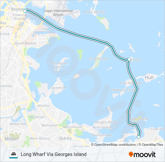 HINGHAM/HULL FERRY Ferry Line Map