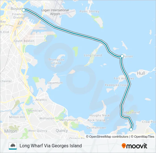 HINGHAM/HULL FERRY Ferry Line Map