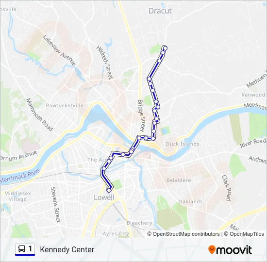1 Bus Line Map