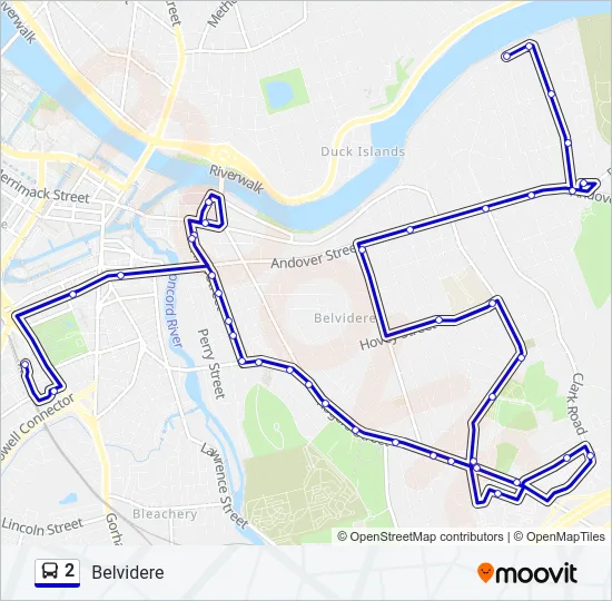 2 Bus Line Map