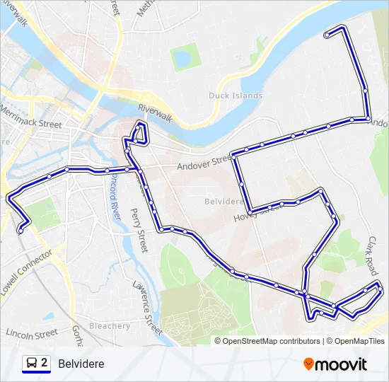 2 Bus Line Map