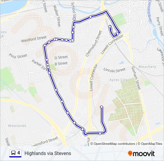 4 Bus Line Map