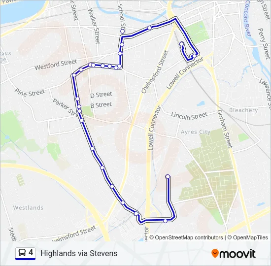 4 Bus Line Map