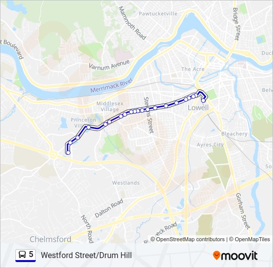 5 bus Line Map