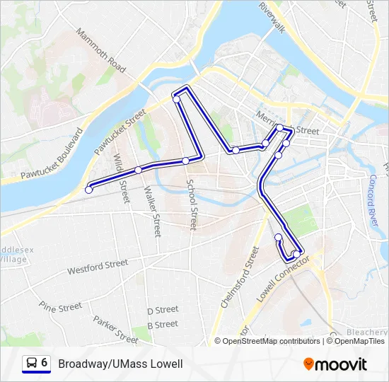 6 Bus Line Map