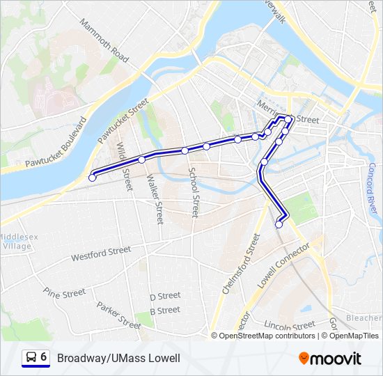 Mapa de 6 de autobús