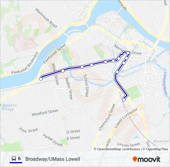 6 Bus Line Map