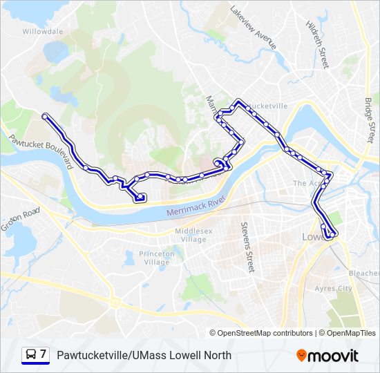 7 Bus Line Map