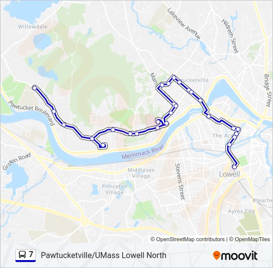 7 Bus Line Map