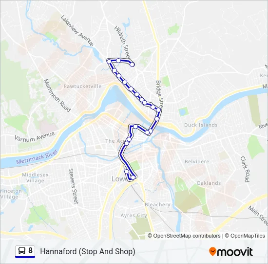 8 Bus Line Map