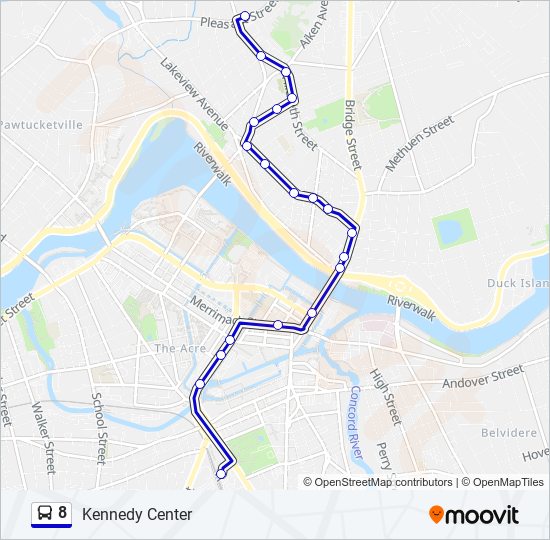 8 bus Line Map