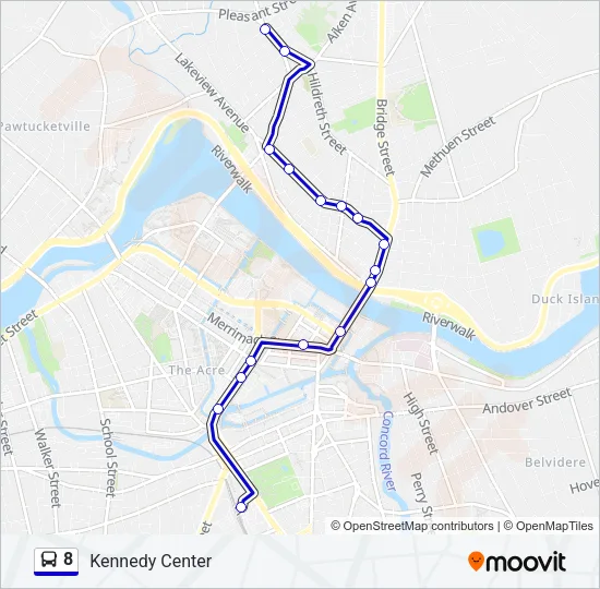 8 Bus Line Map