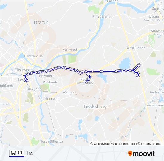 11 Bus Line Map