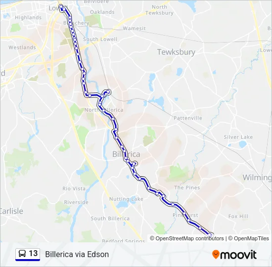 13 Bus Line Map