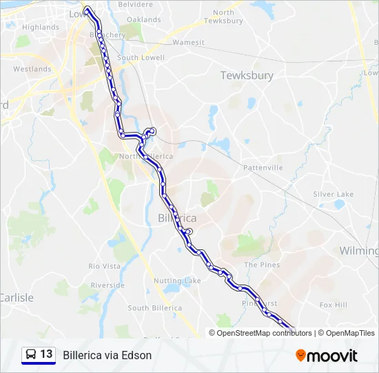 13 Bus Line Map