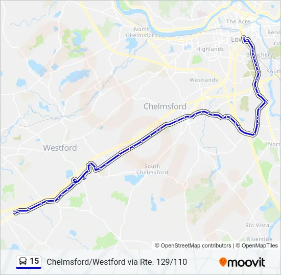 15 Bus Line Map