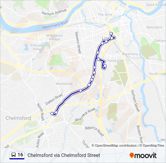 16 bus Line Map