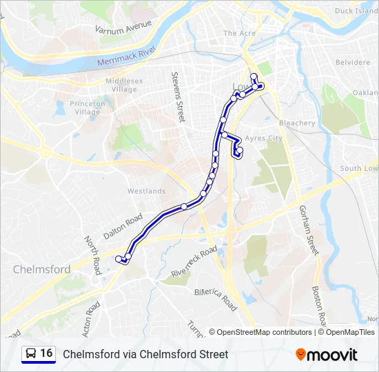 16 Bus Line Map