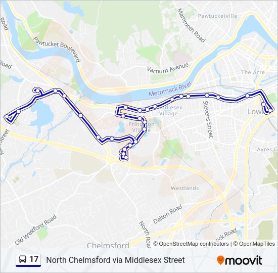 17 Bus Line Map