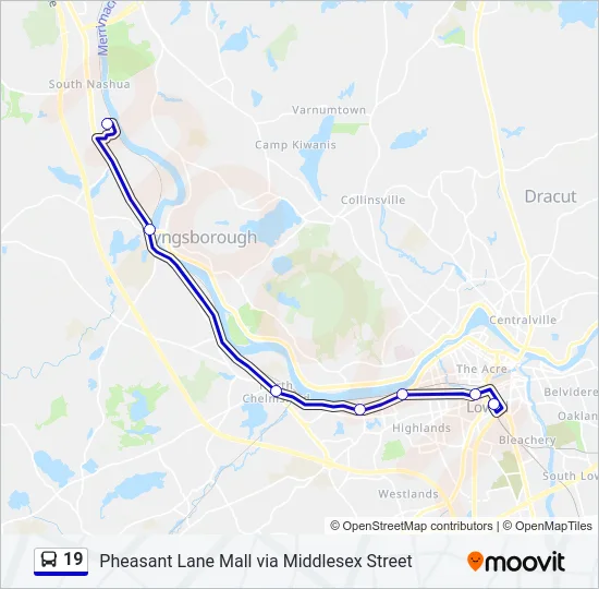 19 Bus Line Map