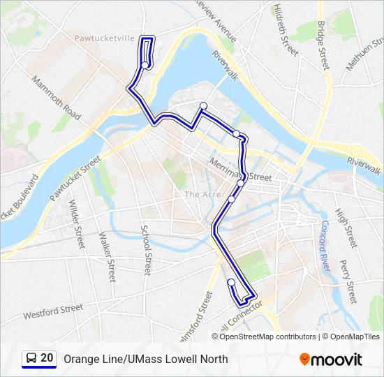 20 Bus Line Map