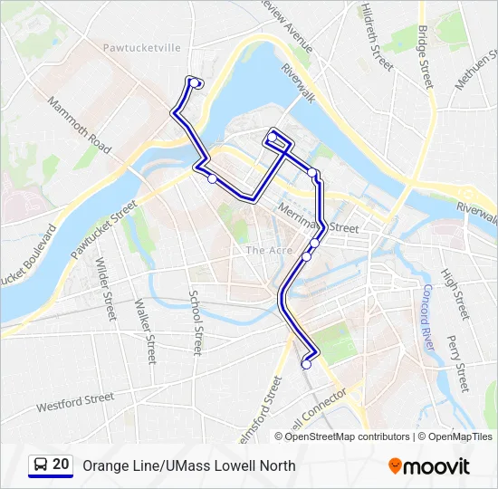20 Bus Line Map