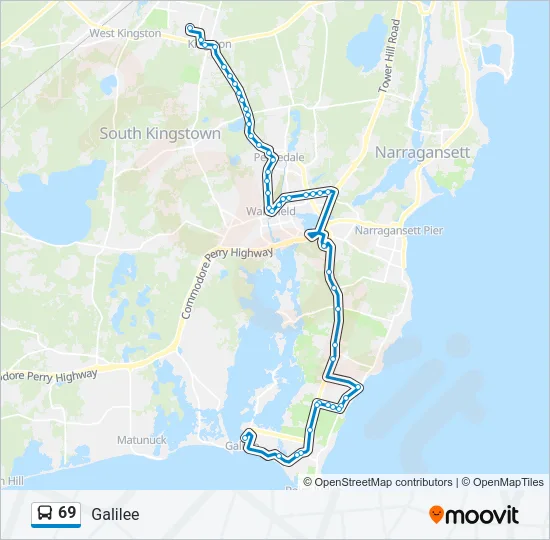 69 Bus Line Map