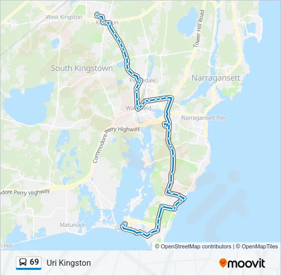 69 Bus Line Map