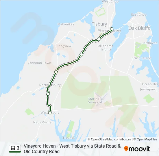 3 Bus Line Map