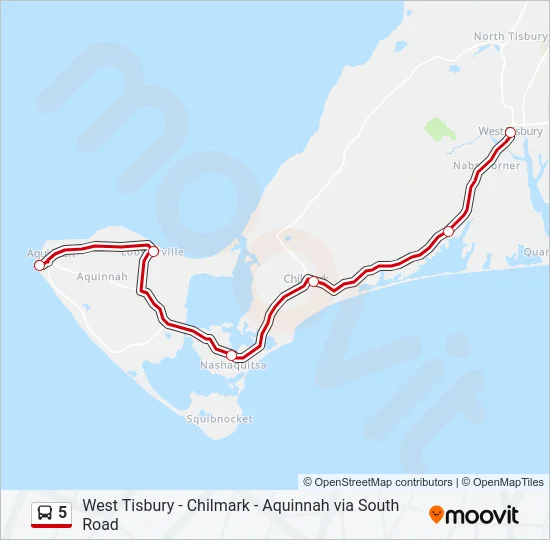 5 Bus Line Map
