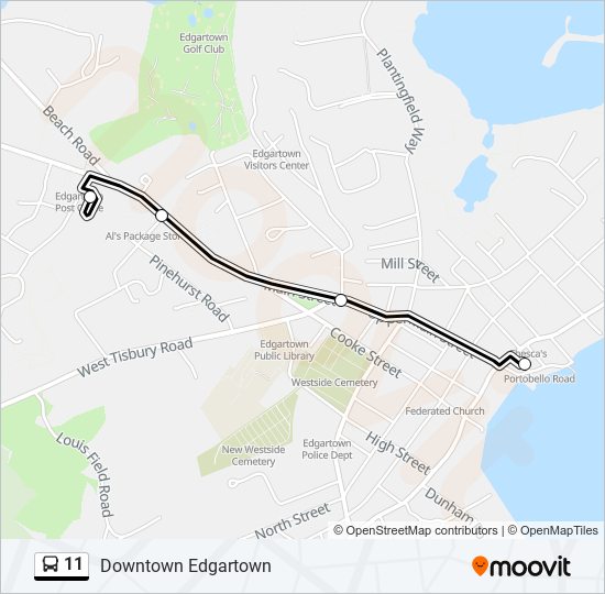 11 bus Line Map